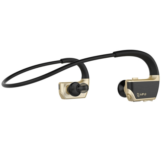 J2 Bluetooth 4.2 Binaural Hanging Type Wireless Sports Bluetooth Earphone, Built-in Memory (Gold) by buy2fix