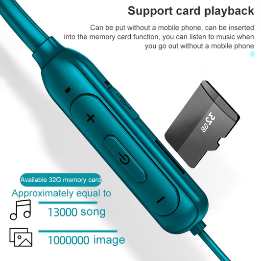 M61 Bluetooth 5.1 Business Sport Magnetic Metal Stereo Neck-mounted Bluetooth Earphone(Navy Blue) by buy2fix