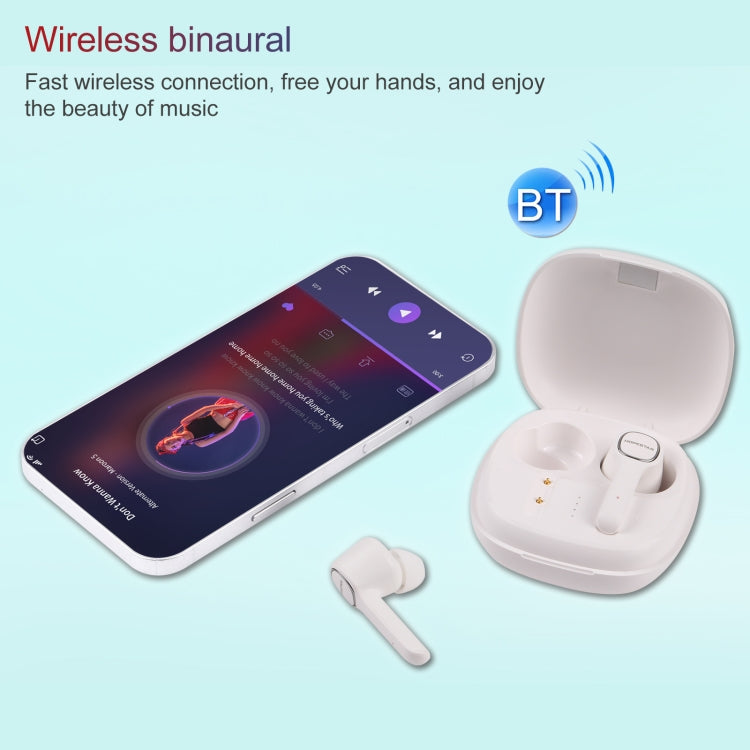 HOPESTAR S12 Bluetooth 5.0 True Wireless Bluetooth Earphone (White) by HOPESTAR