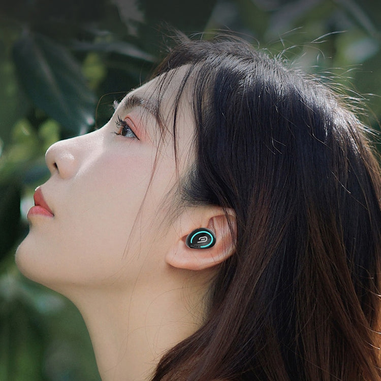 M-B8 Bluetooth 5.0 Mini Invisible In-ear Stereo Wireless Bluetooth Earphone with Charging Box (Silver) by buy2fix