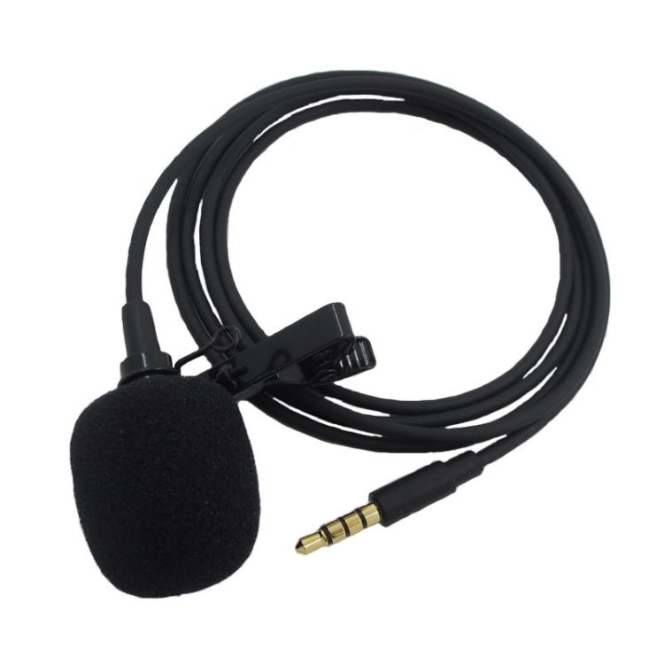 ZS0154 Recording Clip-on Collar Tie Mobile Phone Lavalier Microphone, Cable length: 2.5m (Black) by buy2fix