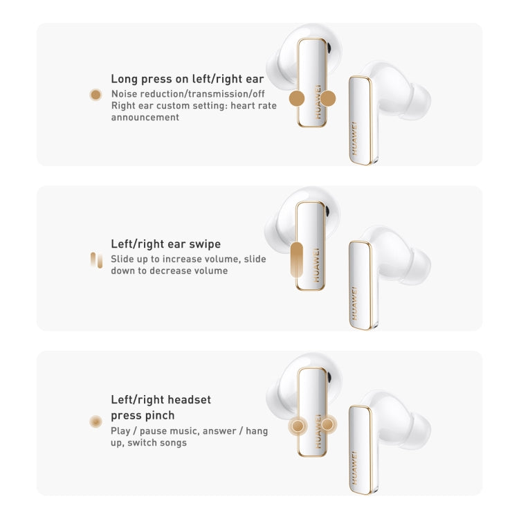 HUAWEI FreeBuds Pro 2 + TWS Extrasensory Perception Wireless Earphone Support Heart Rate & Body Temperature Monitoring(White) by Huawei