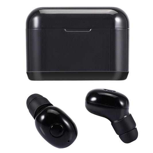 DT-4 IPX Waterproof Bluetooth 5.0 Wireless Bluetooth Earphone with 350mAh Magnetic Charging Box, Support for Calling(Black) by buy2fix