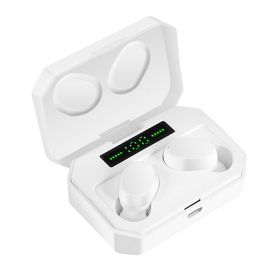 DT-14 Wireless Two Ear Bluetooth Headset Supports Touch & Smart Magnetic Charging & Power On Automatic Pairing(White) by buy2fix