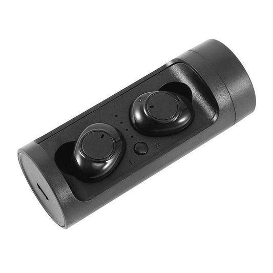 DT-15 Wireless Two Ear Bluetooth Headset Supports Touch & Smart Magnetic Charging & Power On Automatic Pairing (Black) by buy2fix