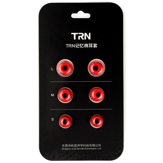 TRN Earphone Silicone Memory Foam Earplug(Red) by TRN