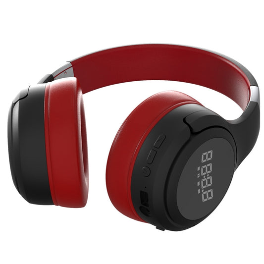 ZEALOT B28 Folding Headband Bluetooth Stereo Music Headset with Display (Red) by ZEALOT