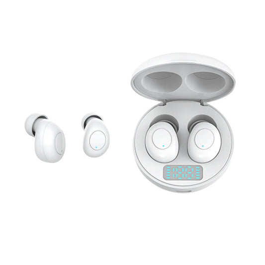 J1 TWS Digital Display Bluetooth V5.0 Wireless Earphones with LED Charging Box(White) by buy2fix