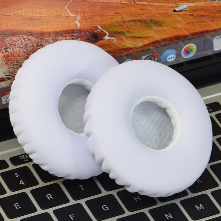 2pcs For JBL Synchros S400BT Headphones Imitation Leather + Memory Foam Soft Earphone Protective Cover Earmuffs(White) by buy2fix