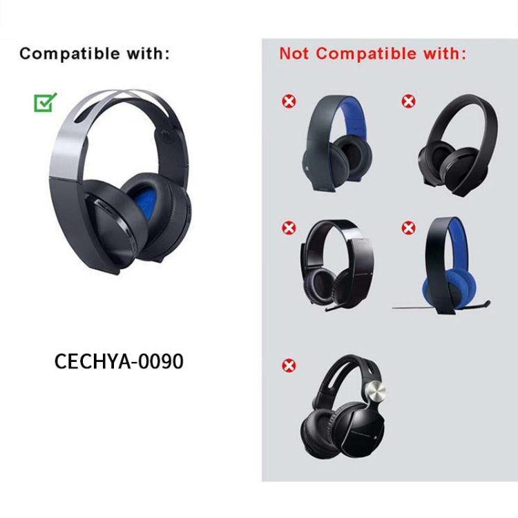2pcs For Sony PS4 7.1 PlayStation Platinum CECHYA-0090 Earphone Cushion Cover Earmuffs Replacement Earpads Without Mesh by buy2fix