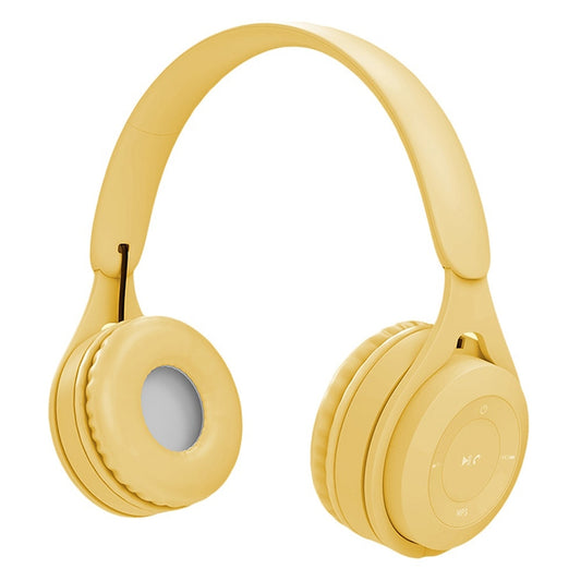 Y08 Hifi Sound Quality Macaron Bluetooth Headset, Supports Calling & TF Card & 3.5mm AUX (Yellow) by buy2fix