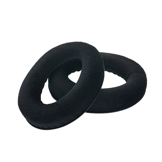 2 PCS For Sennheiser HD515 / HD555 / HD595 / HD598 / HD558 / PC360 Flannel Earphone Cushion Cover Earmuffs Replacement Earpads with Tone Tuning Cotton(Black) by buy2fix