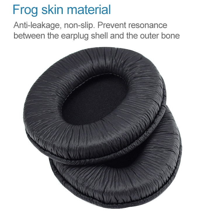 2 PCS For Sennheiser HD202 / HD212 / HD437 / HD447 / HD457 / HD497 Headphone Cushion Sponge Cover Earmuffs Replacement Earpads by buy2fix