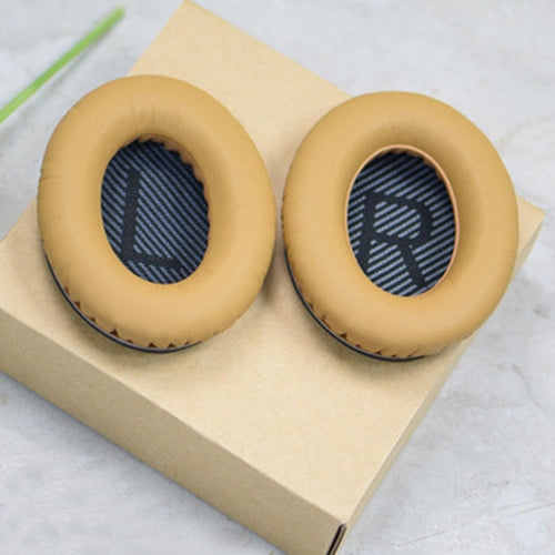 1 Pair Soft Earmuff Headphone Jacket with LR Cotton for BOSE QC2 / QC15 / AE2 / QC25 / QC35 (Yellow Black) by buy2fix
