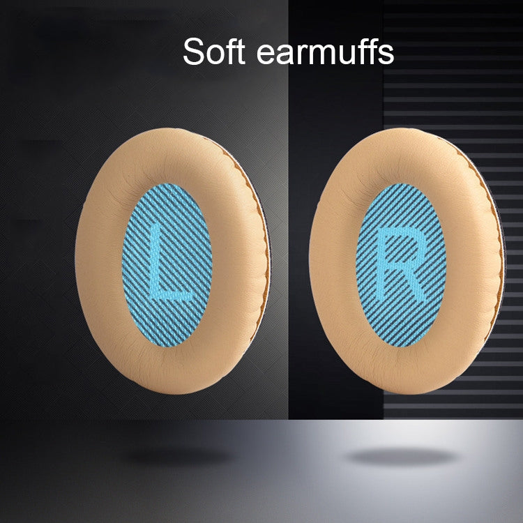 1 Pair Soft Earmuff Headphone Jacket with LR Cotton for BOSE QC2 / QC15 / AE2 / QC25 / QC35 (Yellow Black) by buy2fix