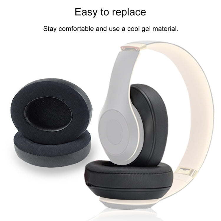 2 PCS For Beats Studio 2.0 / 3.0 Headphone Protective Cover Ice Gel Earmuffs(Black) by buy2fix