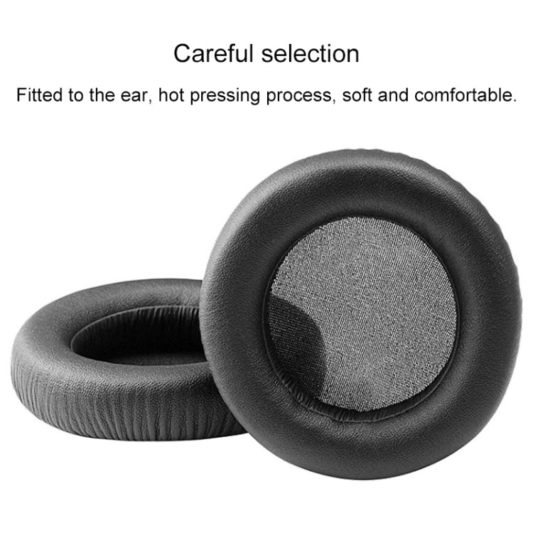 2 PCS For ATH WS550 Imitation Leather + Sponge Headphone Protective Cover Earmuffs (Black) by buy2fix