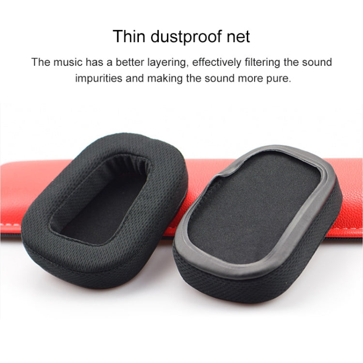 2 PCS For Logitech G633 G933 Earphone Cushion Cover Earmuffs Replacement Earpads with Mesh (Plastin) by buy2fix