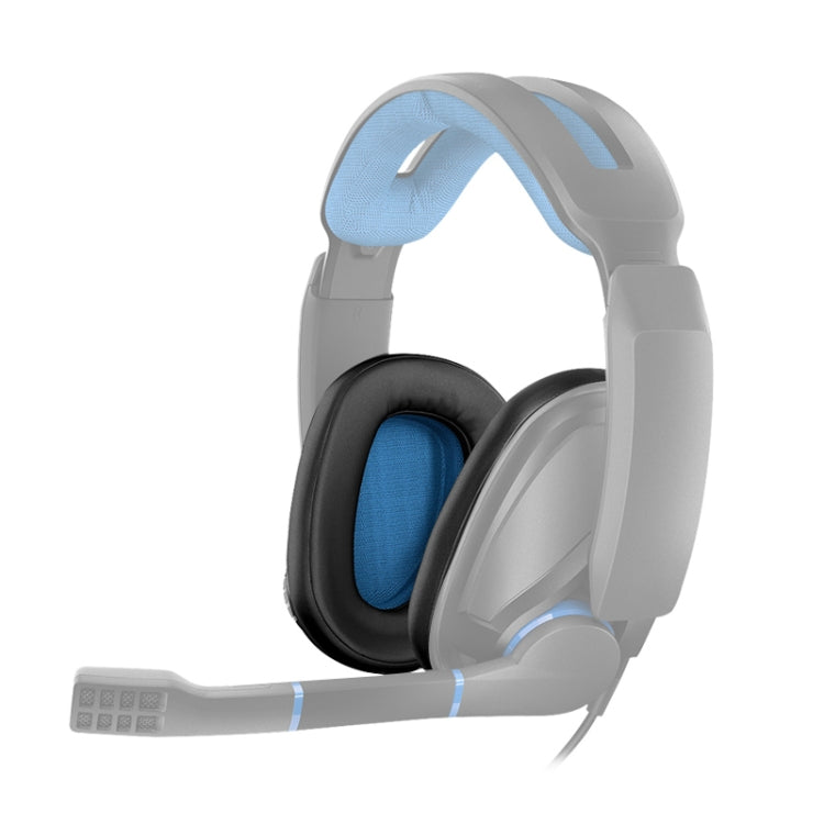 2 PCS For Sennheiser GSP300 / GSP301 / GSP302 / GSP303 / GSP350 Earphone Cushion Cover Earmuffs Replacement Earpads without Mesh by buy2fix