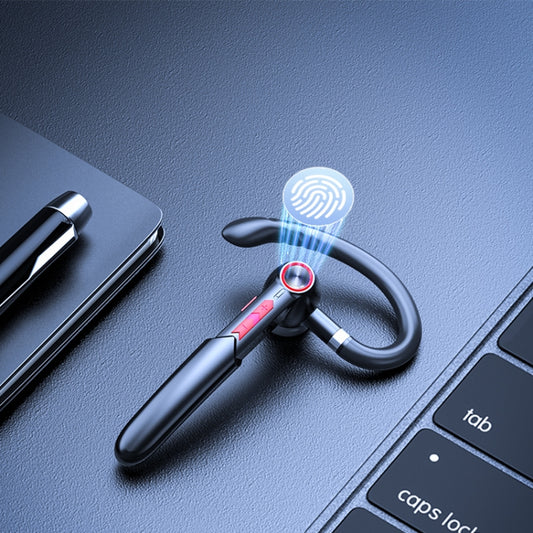 ME-100 TWS Business Rotating Universal True Stereo 5.0 Version Hanging Ear In-Ear Bluetooth Headset(Red + Black) by buy2fix