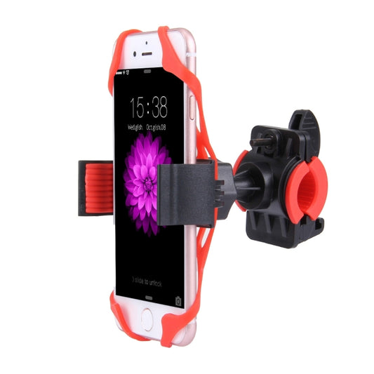 360 Degree Rotation Bicycle Phone Holder with Flexible Stretching Clip for iPhone 7 & 7 Plus / iPhone 6 & 6 Plus / iPhone 5 & 5C & 5s(Red) by buy2fix
