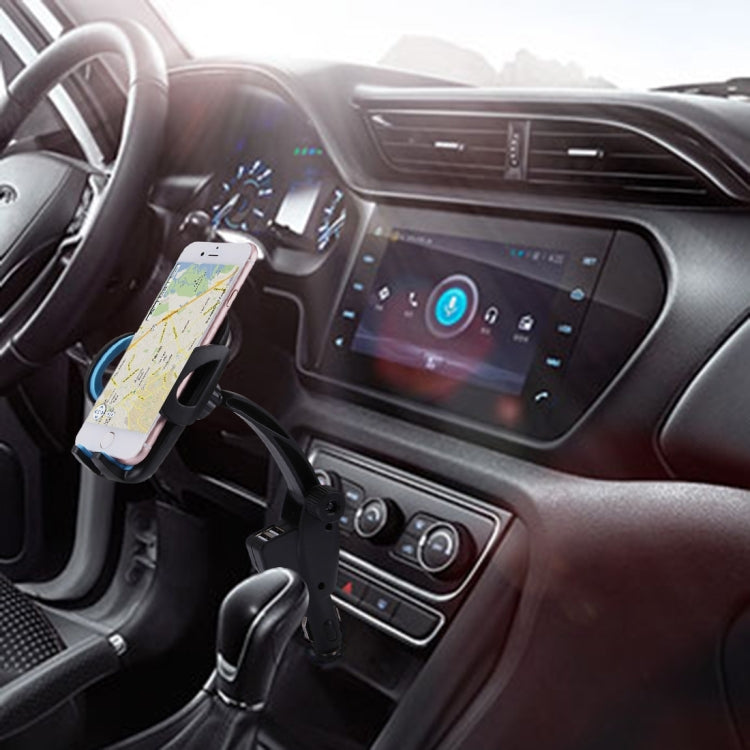 HC006 2 in 1 Car Charger & 360 Rotation Holder, Random Color Delivery, For iPhone, Galaxy, Huawei, Xiaomi, LG, HTC and other Smartphones of width 47-92mm Smartphone by buy2fix