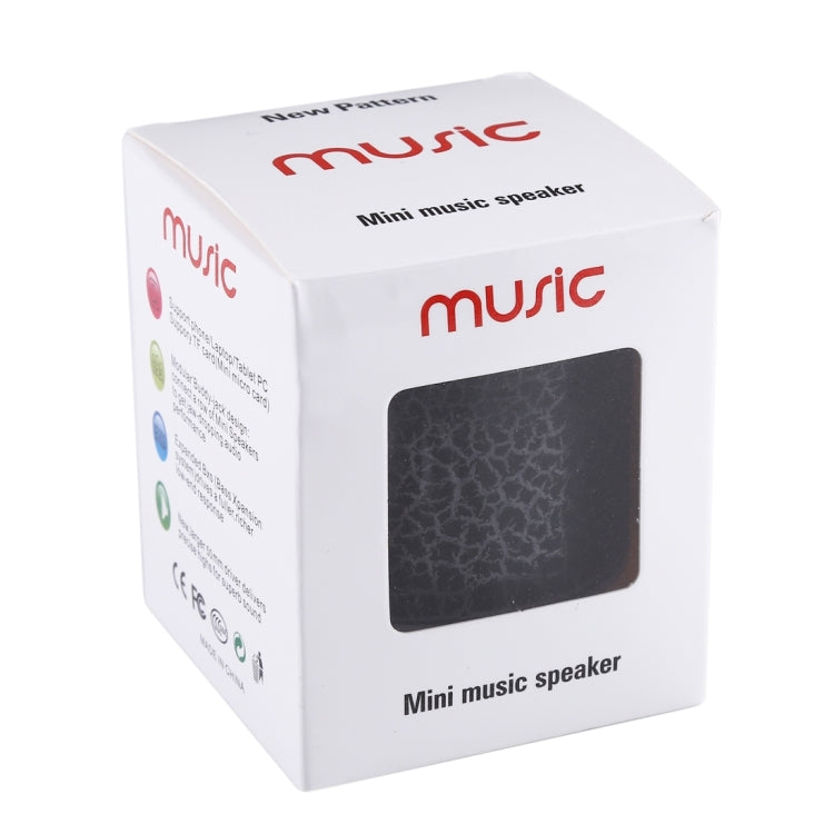 A9 Mini Portable Glare Crack Bluetooth Stereo Speaker with LED Light, Built-in MIC, Support Hands-free Calls & TF Card(Black) by buy2fix