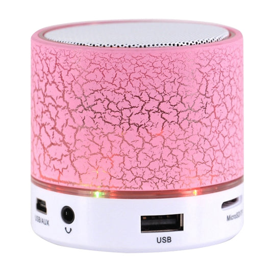 A9 Mini Portable Glare Crack Bluetooth Stereo Speaker with LED Light, Built-in MIC, Support Hands-free Calls & TF Card(Pink) by buy2fix