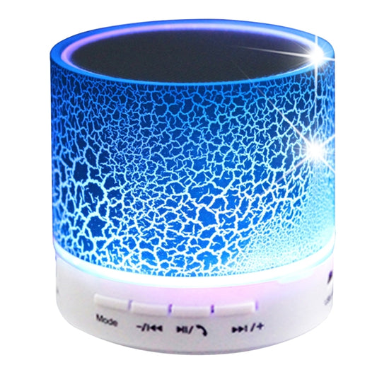 A9 Mini Portable Glare Crack Bluetooth Stereo Speaker with LED Light, Built-in MIC, Support Hands-free Calls & TF Card(Blue) by buy2fix