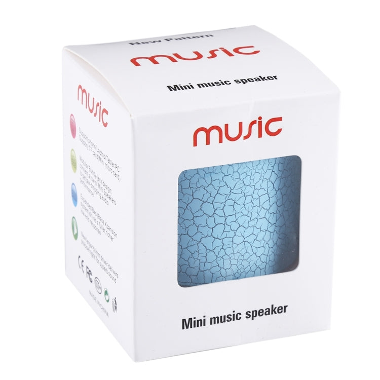 A9 Mini Portable Glare Crack Bluetooth Stereo Speaker with LED Light, Built-in MIC, Support Hands-free Calls & TF Card(Blue) by buy2fix