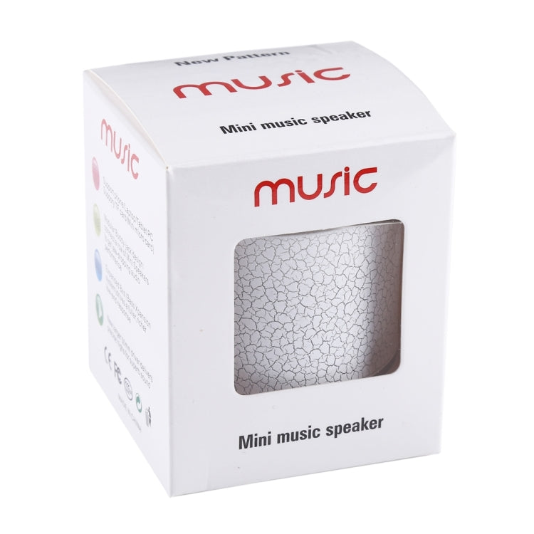 A9 Mini Portable Glare Crack Bluetooth Stereo Speaker with LED Light, Built-in MIC, Support Hands-free Calls & TF Card(White) by buy2fix