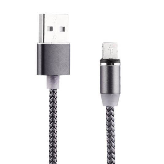 360 Degree Rotation 8 Pin to USB 2.0 Weave Style Magnetic Charging Cable with LED Indicator, Cable Length: 1m(Grey) by buy2fix