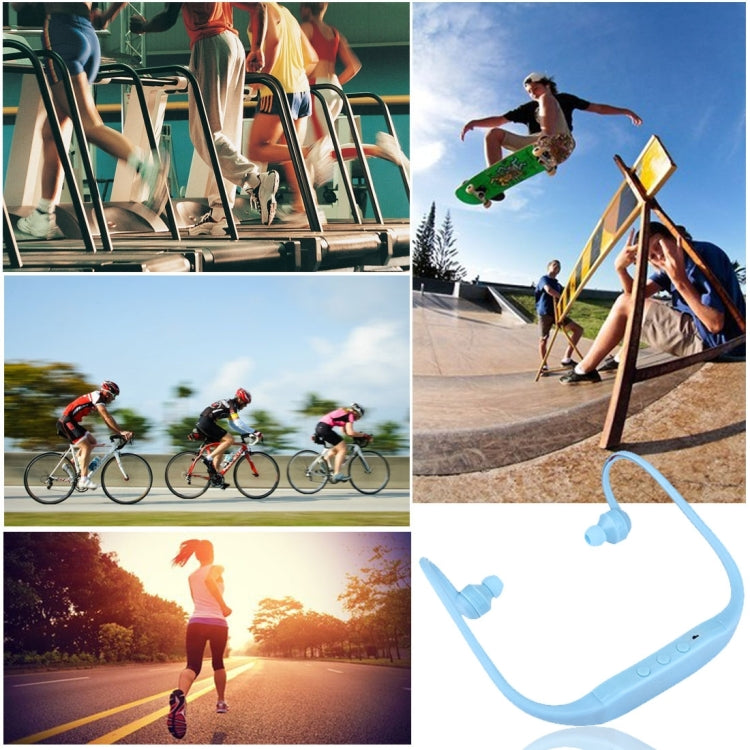 506 Life Waterproof Sweatproof Stereo Wireless Sports Earbud Earphone In-ear Headphone Headset with Micro SD Card Slot, For Smart Phones & iPad & Laptop & Notebook & MP3 or Other Audio Devices, Maximum SD Card Storage: 8GB(Blue) by buy2fix