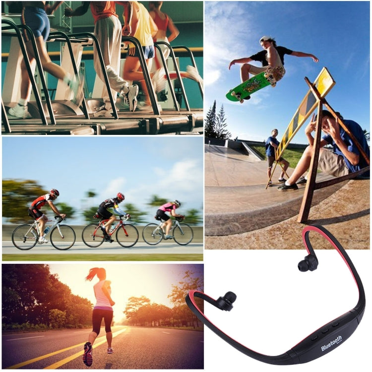 BS19C Life Waterproof Stereo Wireless Sports Bluetooth In-ear Headphone Headset with Micro SD Card Slot & Hands Free, For Smart Phones & iPad or Other Bluetooth Audio Devices(Red) by buy2fix