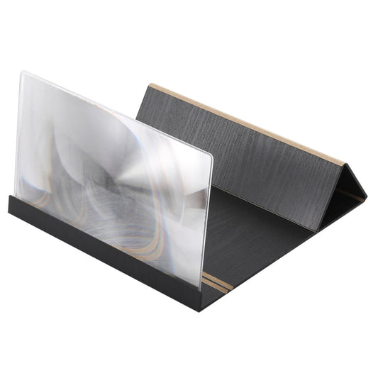 12.0 inch Universal Foldable Portable Wood + Organic Glass Eyeshield 3D Video Mobile Phone Screen Magnifier Bracket Enlarge with Holder for All Smartphones, Size: 260*190*8mm by buy2fix