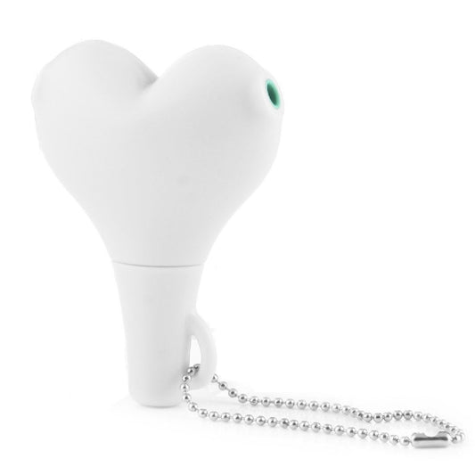 1 Male to 2 Females 3.5mm Jack Plug Multi-function Heart Shaped Earphone Audio Video Splitter Adapter with Key Chain for iPhone, iPad, iPod, Samsung, Xiaomi, HTC and Other 3.5 mm Audio Interface Electronic Digital Products(White) by buy2fix