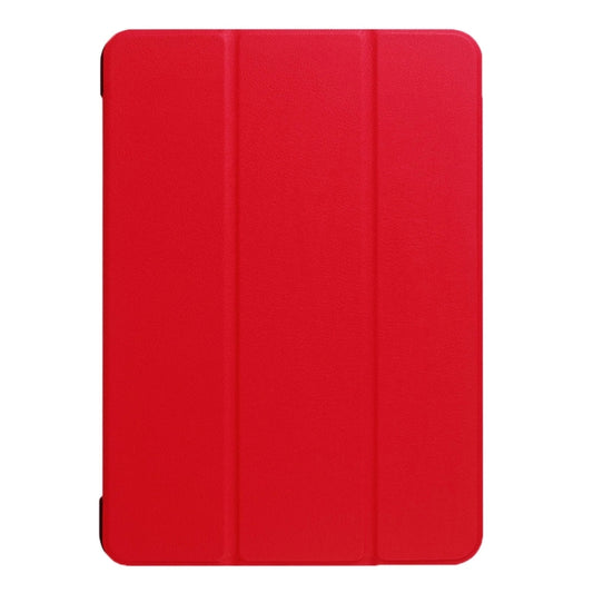 For iPad 9.7 (2018) & iPad 9.7 (2017) Custer Texture Horizontal Flip Leather Case with Three-folding Holder & Sleep / Wake-up Function(Red) by buy2fix
