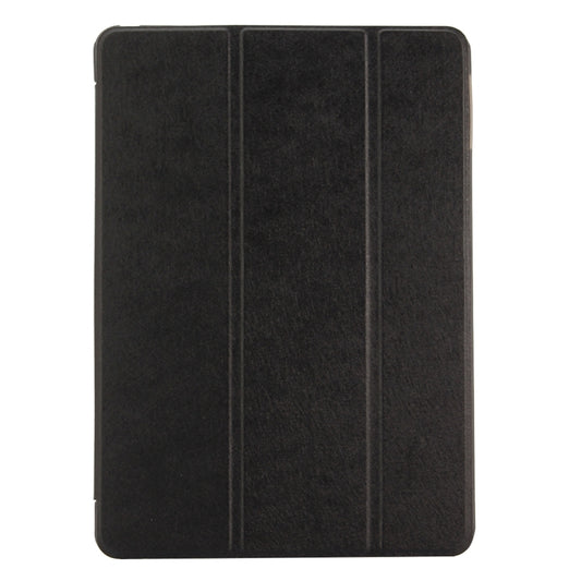 For iPad 9.7 (2018) & iPad 9.7 inch (2017) & iPad Air Silk Texture Horizontal Flip Leather Case with Three-folding Holder(Black) by buy2fix