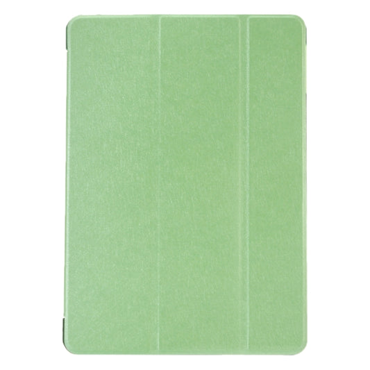 For iPad 9.7 (2018) & iPad 9.7 inch (2017) & iPad Air Silk Texture Horizontal Flip Leather Case with Three-folding Holder(Green) by buy2fix
