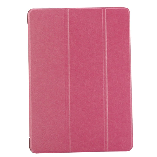 For iPad 9.7 (2018) & iPad 9.7 inch (2017) & iPad Air Silk Texture Horizontal Flip Leather Case with Three-folding Holder(Magenta) by buy2fix