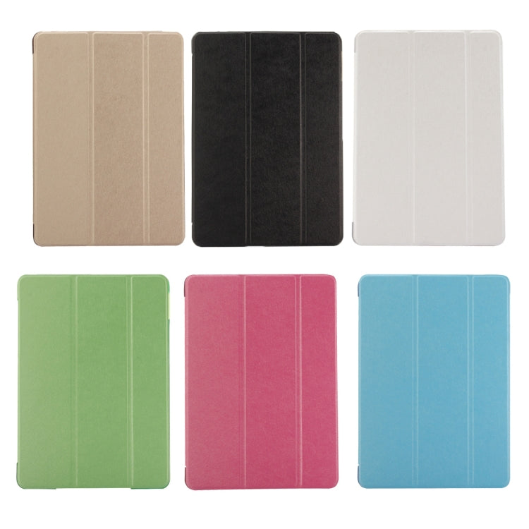 For iPad 9.7 (2018) & iPad 9.7 inch (2017) & iPad Air Silk Texture Horizontal Flip Leather Case with Three-folding Holder(Blue) by buy2fix