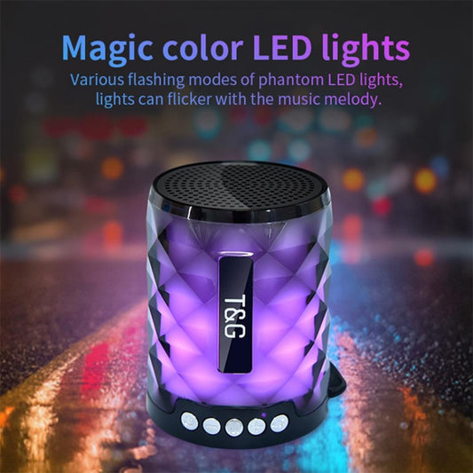 T&G TG155 Bluetooth 4.2 Mini Portable Wireless Bluetooth Speaker with Colorful Lights(Grey) by T&G