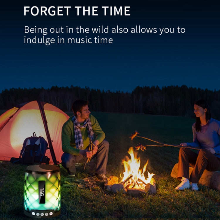 T&G TG155 Bluetooth 4.2 Mini Portable Wireless Bluetooth Speaker with Colorful Lights(Red) by T&G