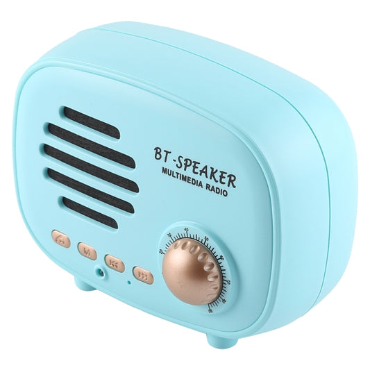 Q108 Retro Mini Wireless Bluetooth Speaker, Support Hands-free / TF Card / U disk / FM(Blue) by buy2fix