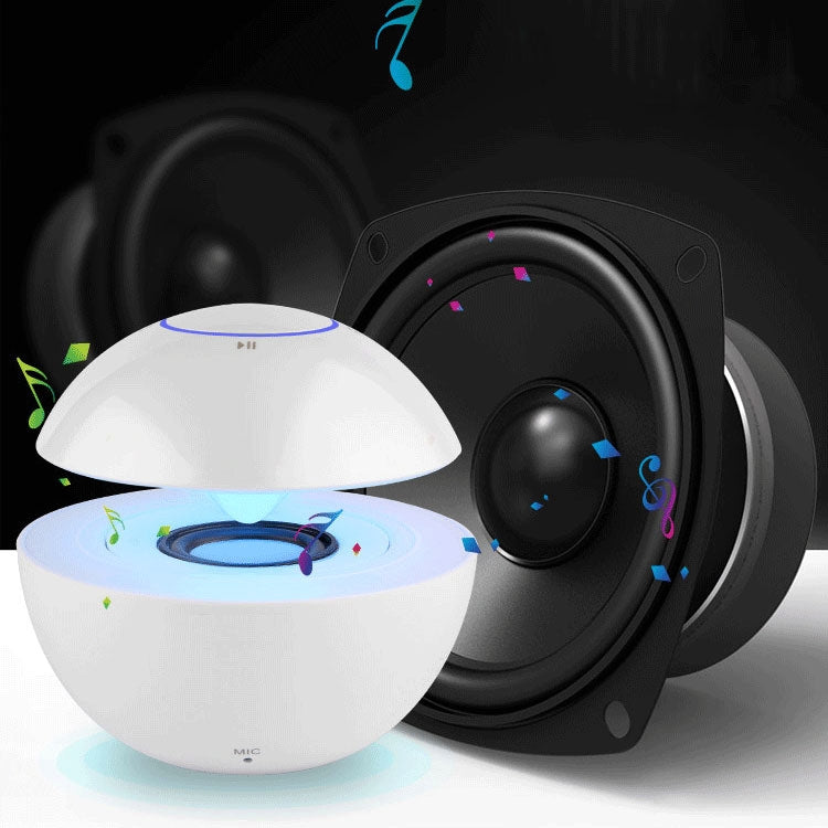 BT-118 Mini Wireless Bluetooth Speaker with Breathing Light, Support Hands-free / TF Card / AUX(White) by buy2fix
