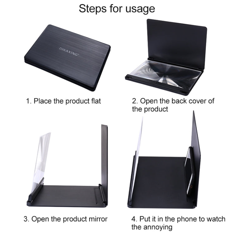 9X Ultra-thin Mobile Phone Eye Protection Screen Magnifier (Black) by buy2fix