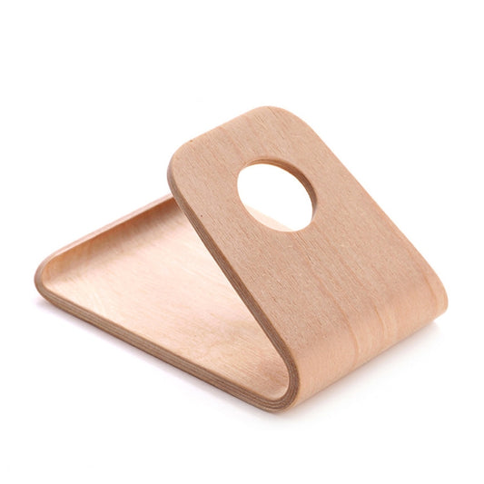 JS01 Wooden Desktop Phone Holder Universal Curved Wood Support Frame For Tablet Phones (Lindens) by buy2fix