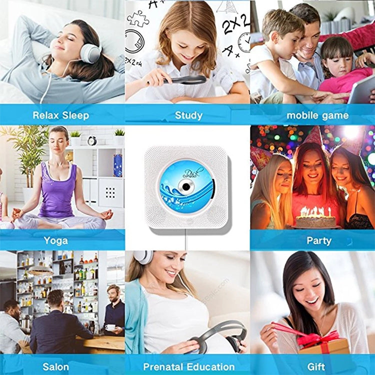 The Second Generation Portable Digital Display Bluetooth Speaker CD Player with Remote Control (Black) by buy2fix