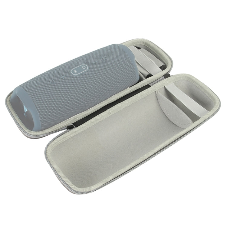 EVA Outdoor Bluetooth Speaker Storage Box with Shoulder Strap & Carabiner For JBL Charge 5(Grey) by buy2fix