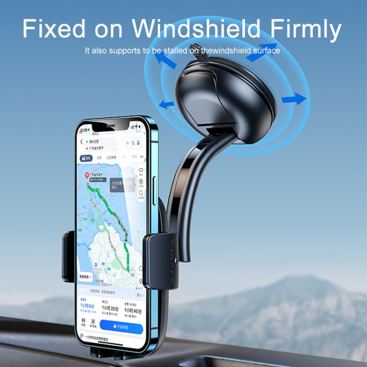 USAMS ZJ063 Car Center Console Retractable Phone Holder for 4.7-7.2 inch Mobile Phones (Black) by USAMS